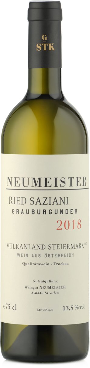 Weingut Neumeister - Grauburgunder Ried Saziani GSTK 2019 Vulkanland Steiermark DAC - bio -